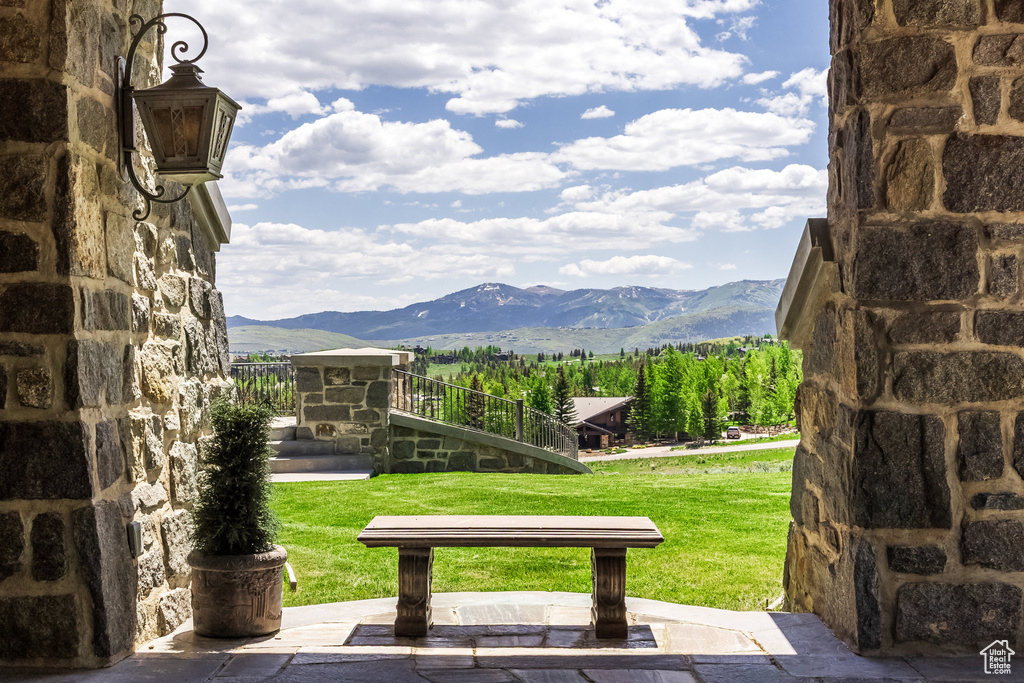 View of mountain background