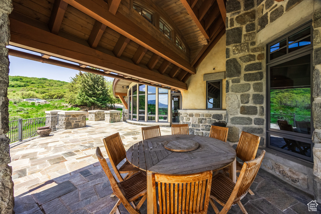 View of patio / terrace featuring outdoor dining space