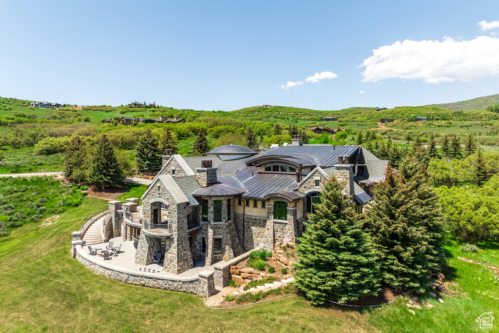 Aerial view of property and surrounding area