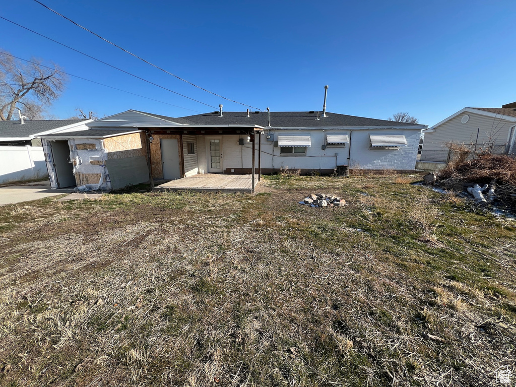 Rear view of property