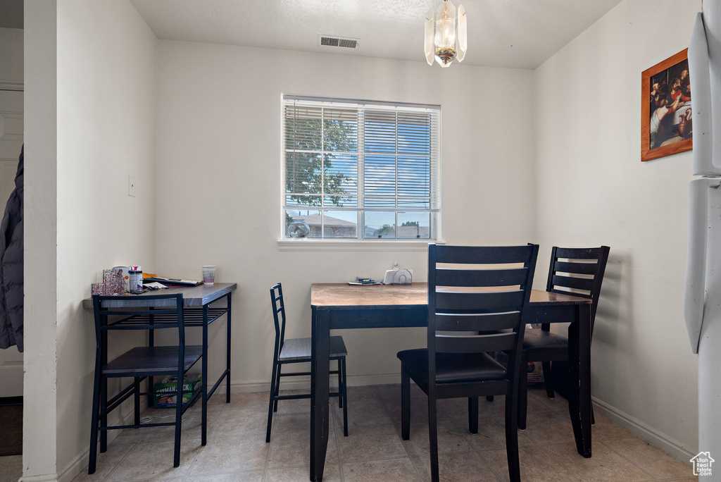 Dining area with baseboards