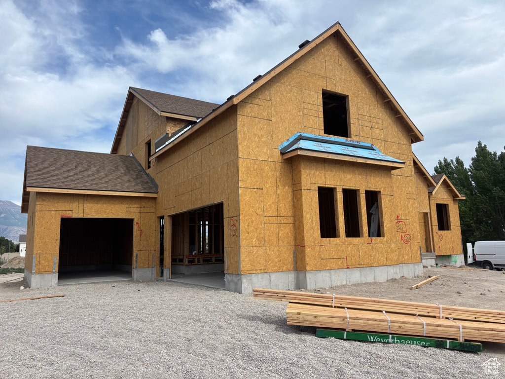 View of front of house featuring an attached garage