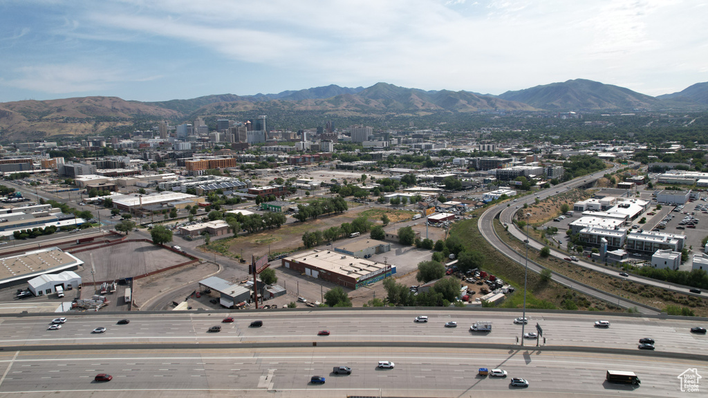 View of urban area featuring mountains