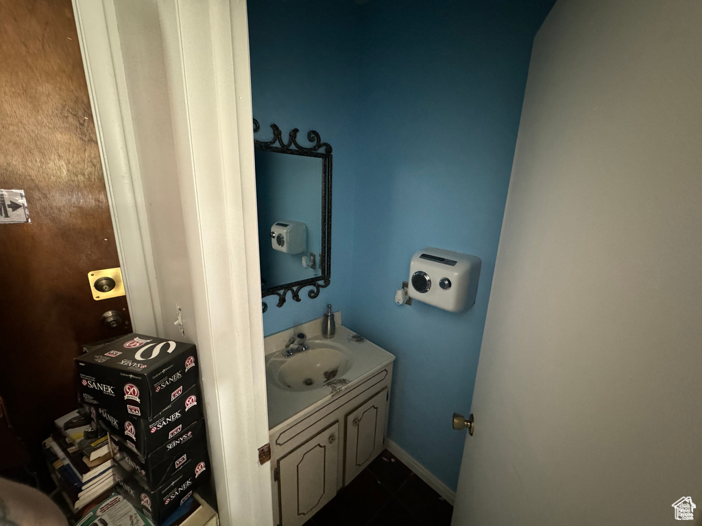 Half bathroom with vanity