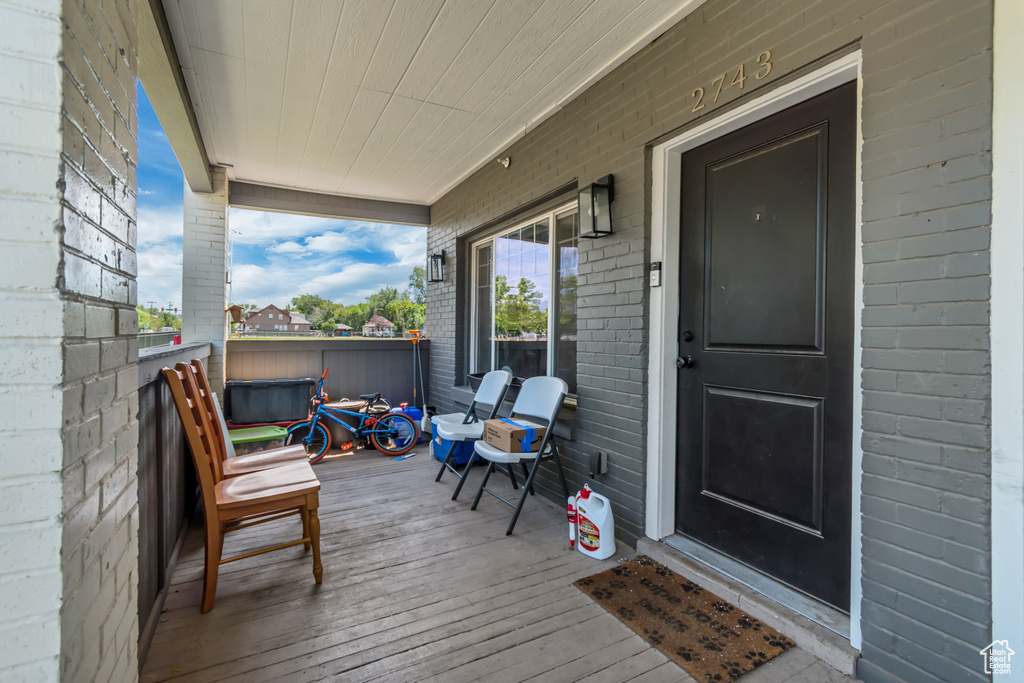 View of wooden deck