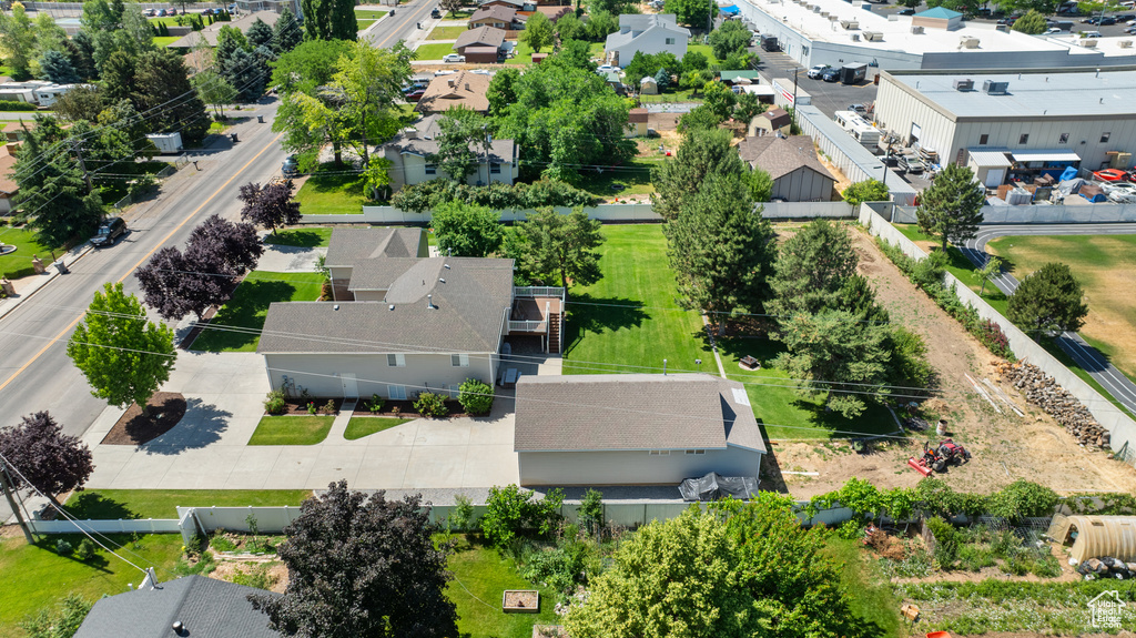 Aerial view of residential area