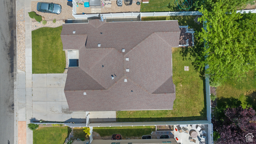 View from above of property