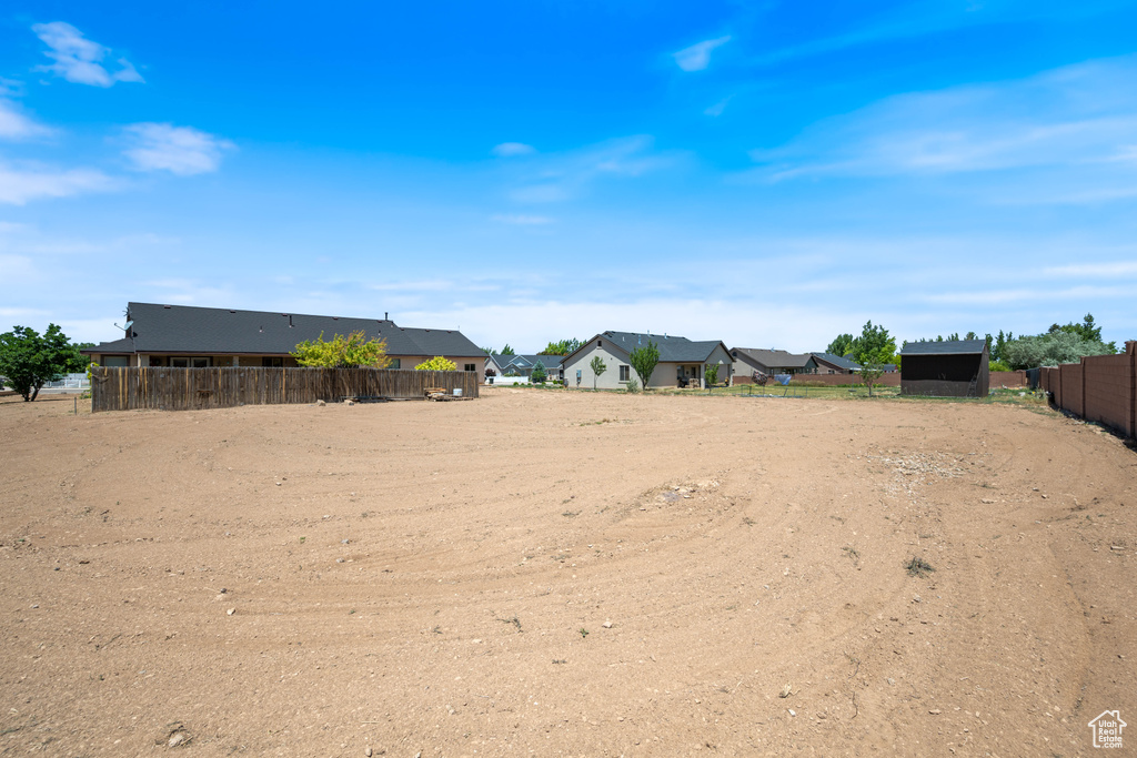 View of yard featuring a residential view