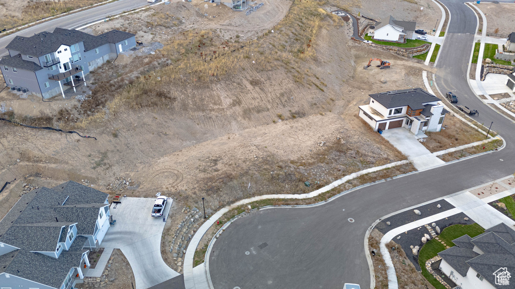 Aerial view of residential area