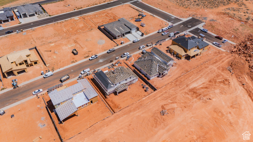 Aerial view of property and surrounding area