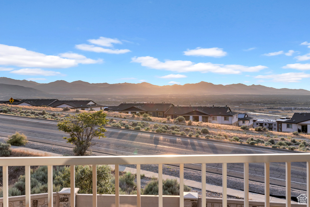 Mountain view with nearby suburban area