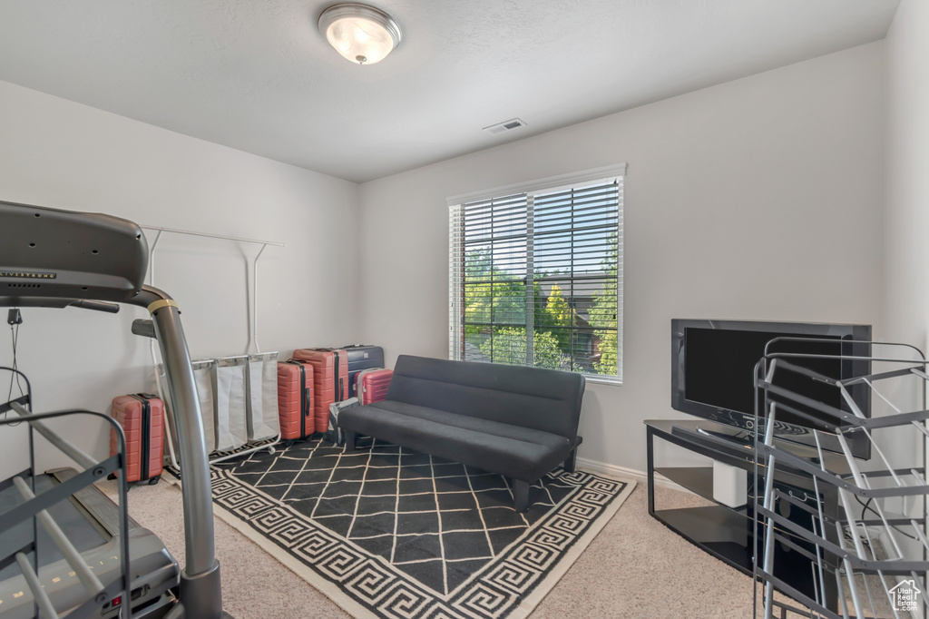 Game room with baseboards