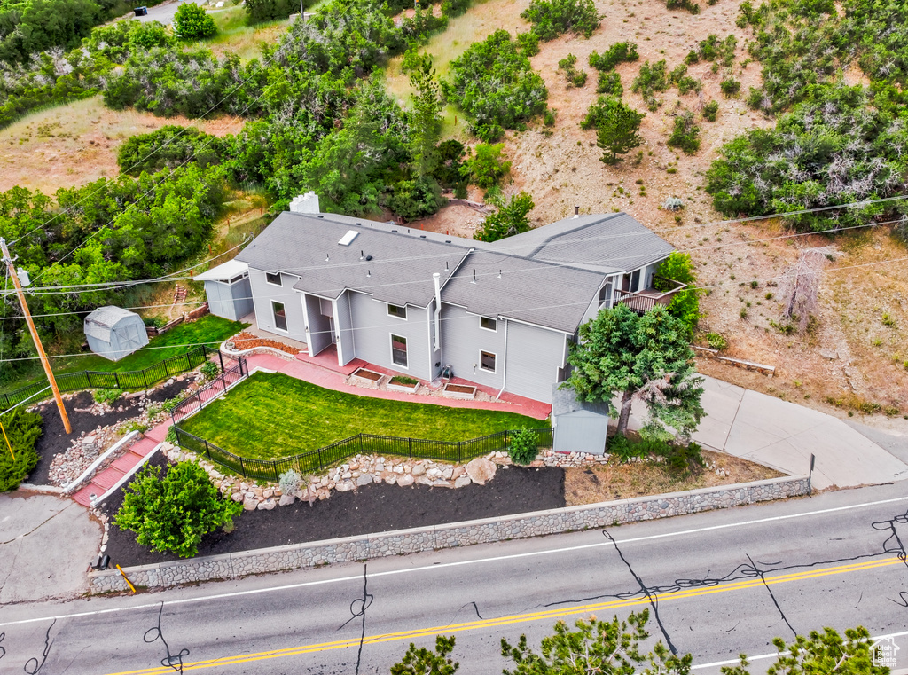 View from above of property