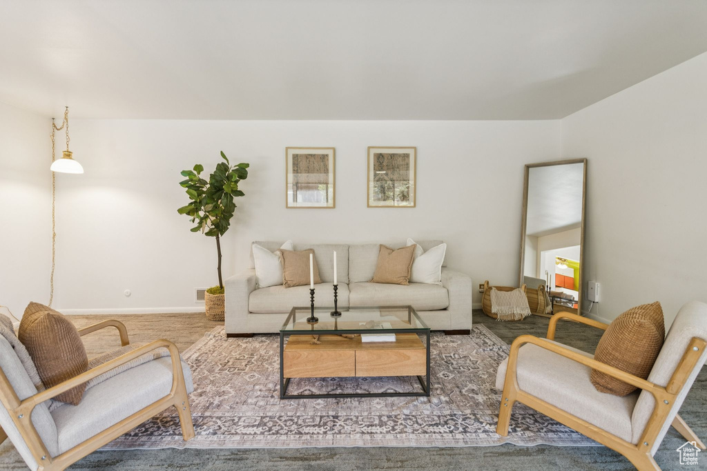 Living room with baseboards