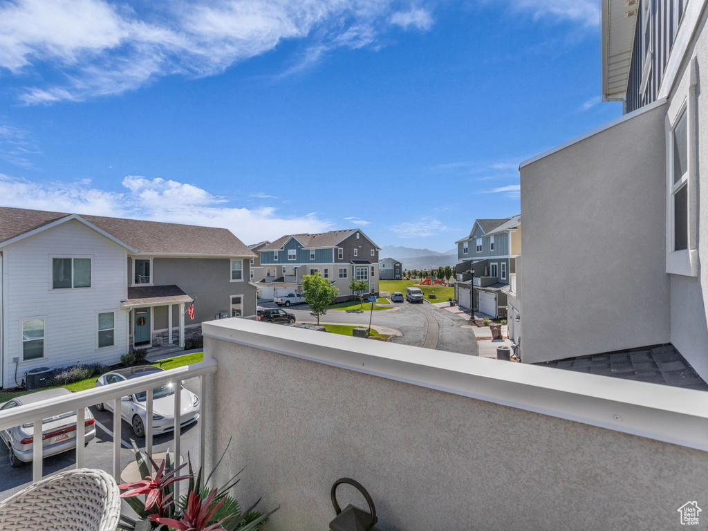Balcony with a residential view