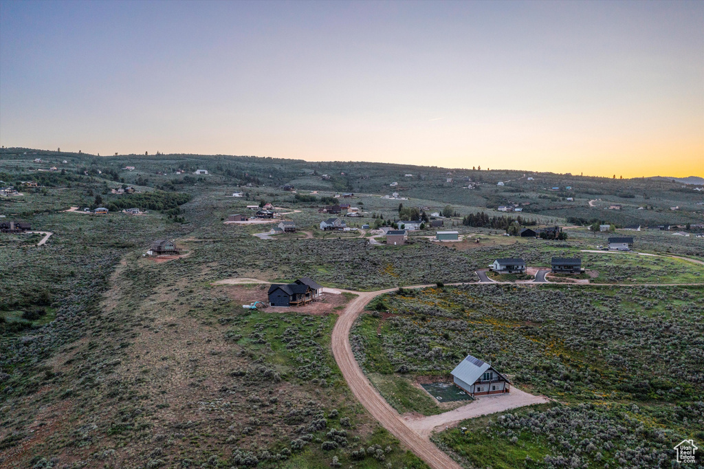 Aerial view of property's location with rural landscape