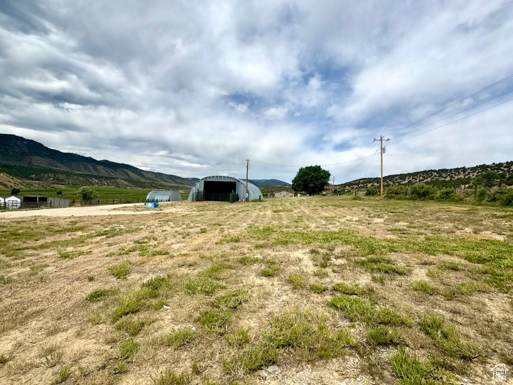View of yard featuring a view of countryside