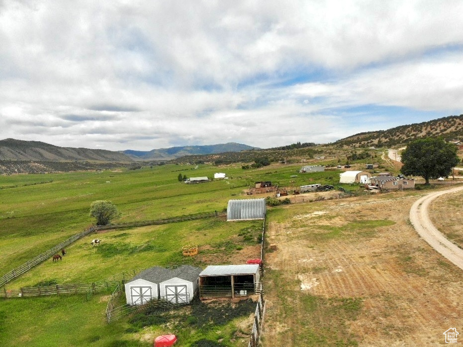View of rural area with mountains