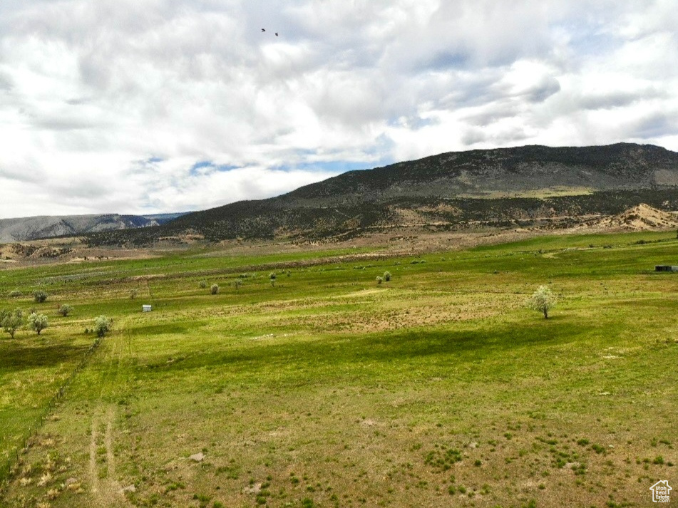 Mountain view with rural landscape