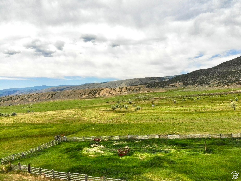 Mountain view featuring rural landscape and agricultural land