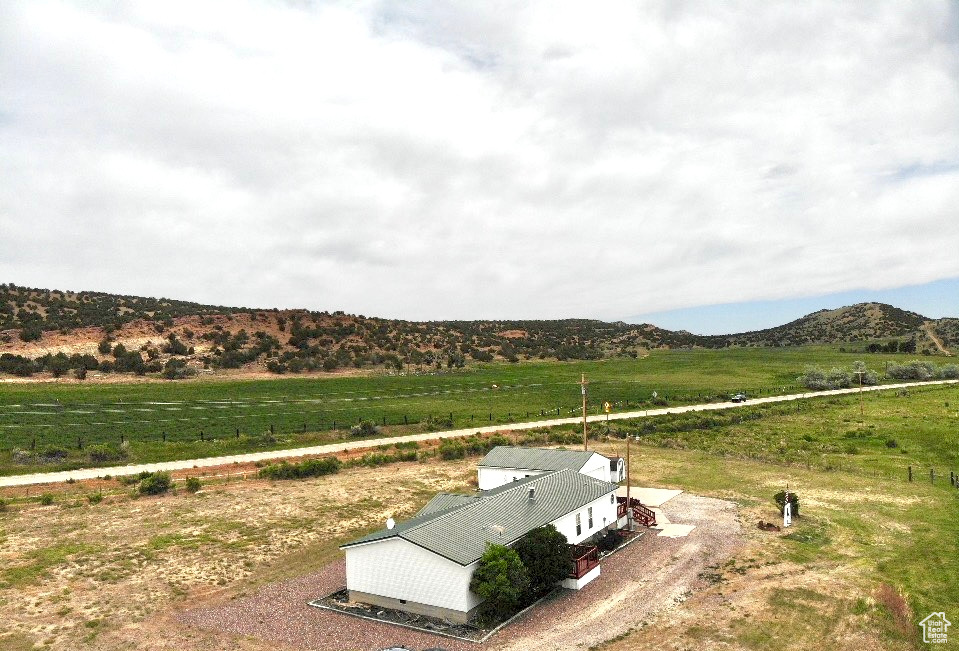Mountain view with rural landscape