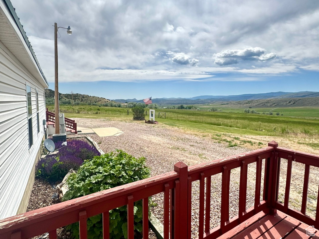 Deck with a rural view