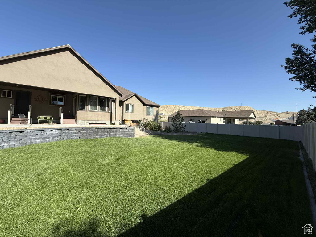 View of yard featuring a patio
