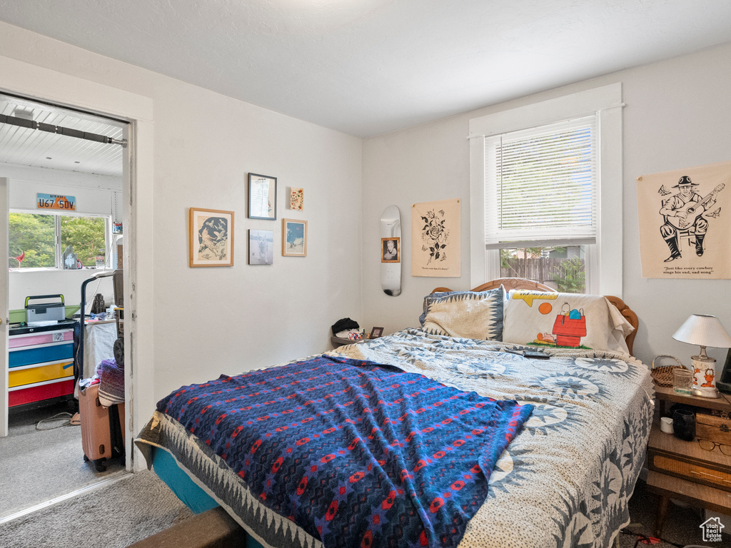 View of carpeted bedroom