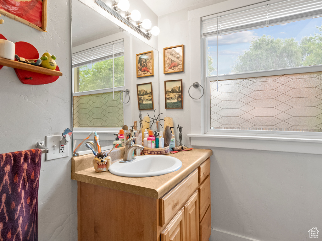 Bathroom featuring vanity