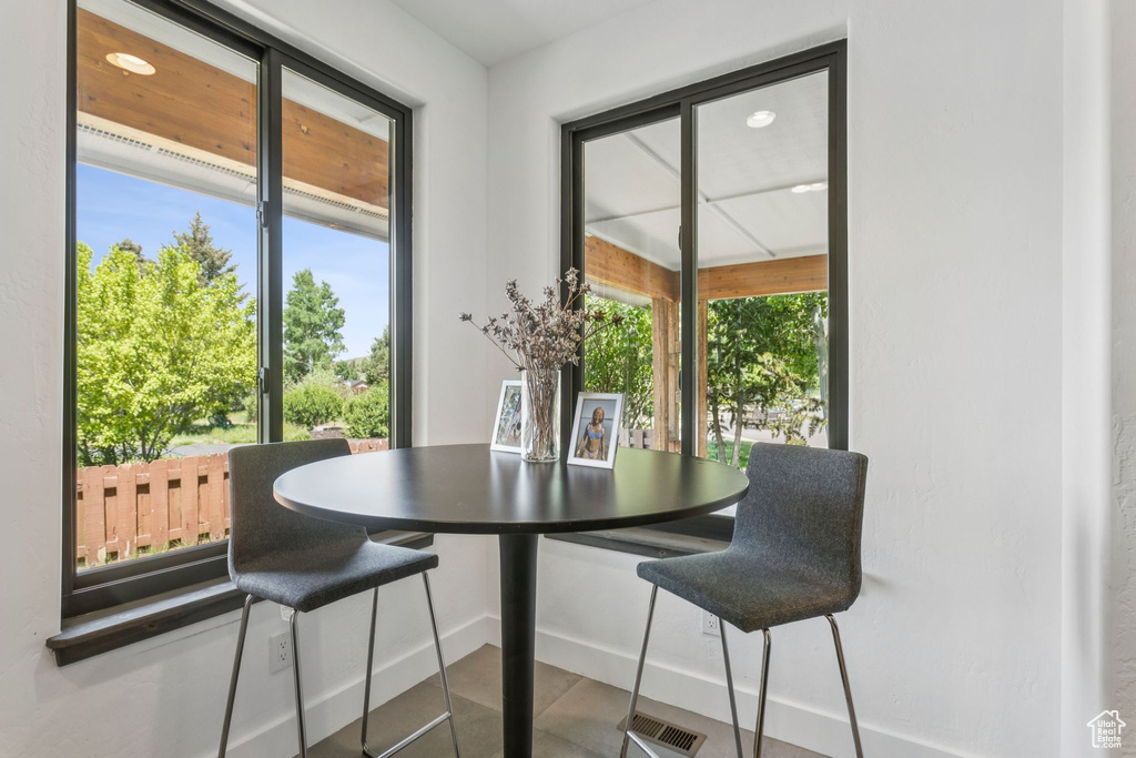 View of dining space