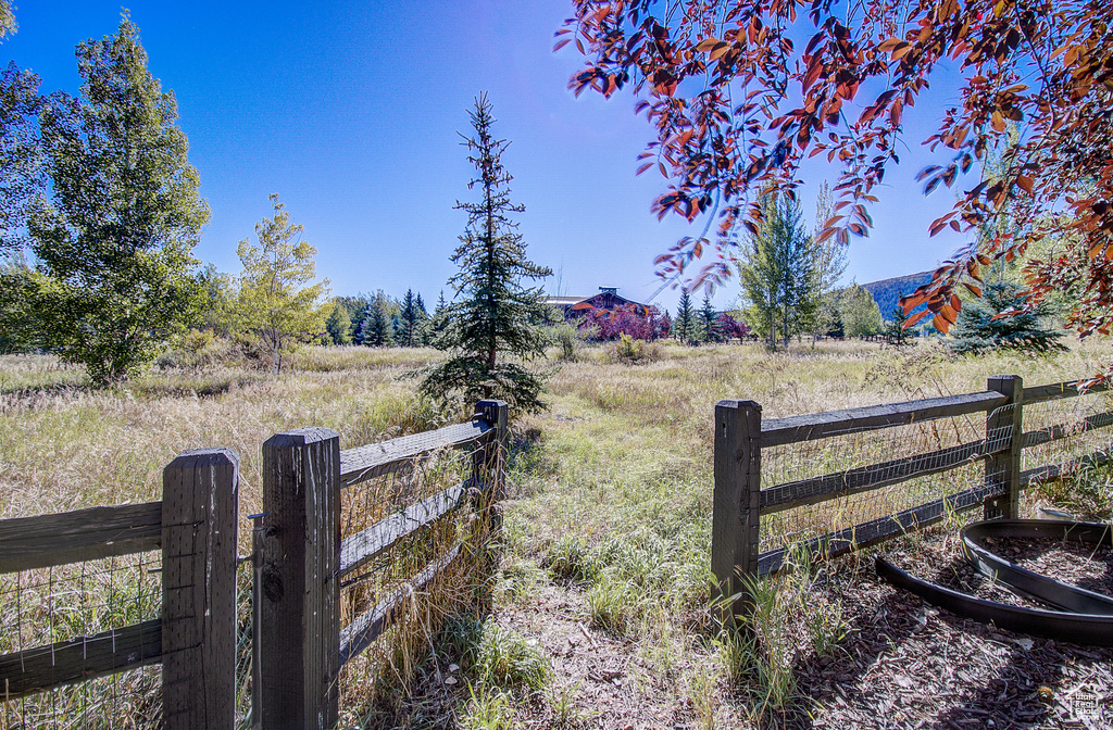 Gate featuring a view of rural / pastoral area