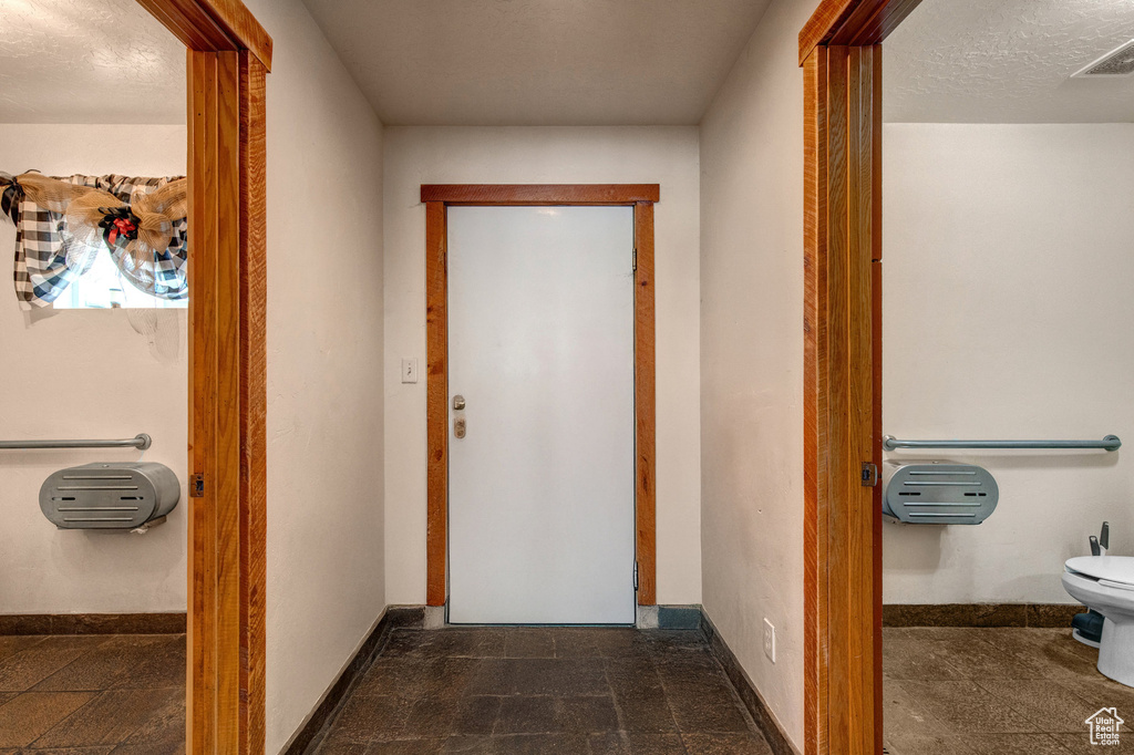 Hallway with baseboards