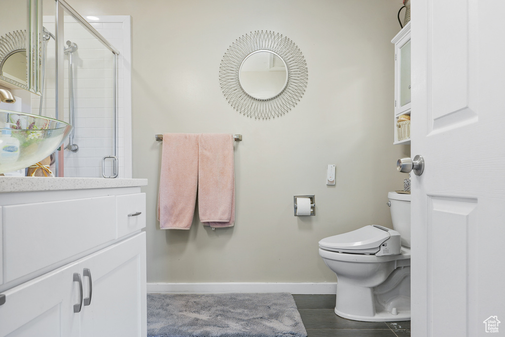 Bathroom with a shower stall