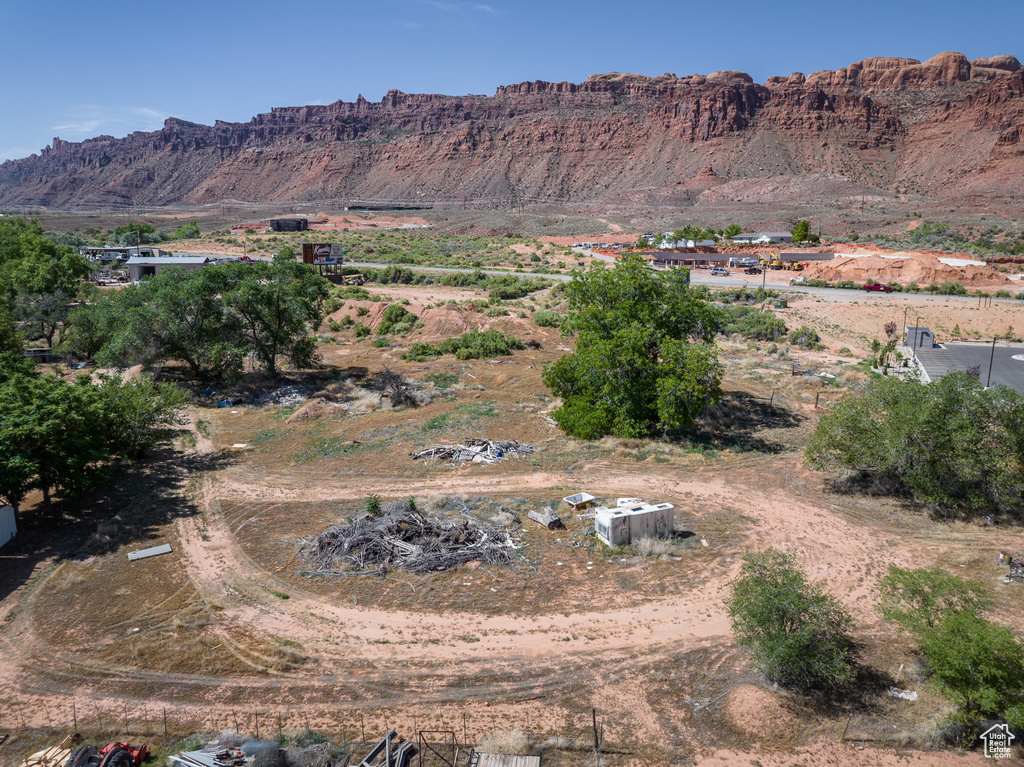 Mountain view with rural landscape