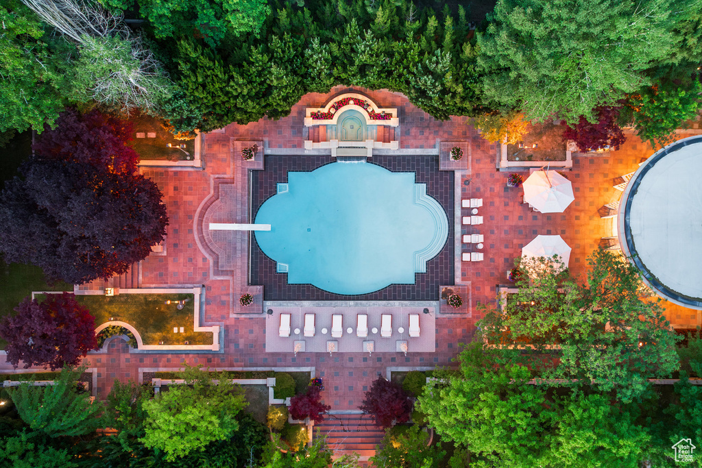 View from above of property
