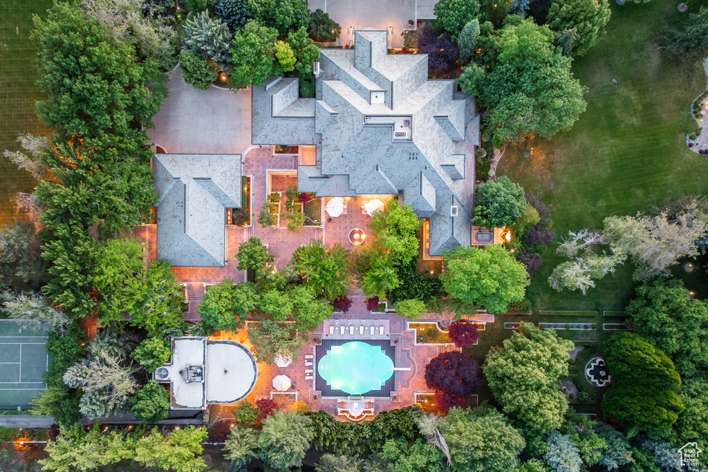 View from above of property