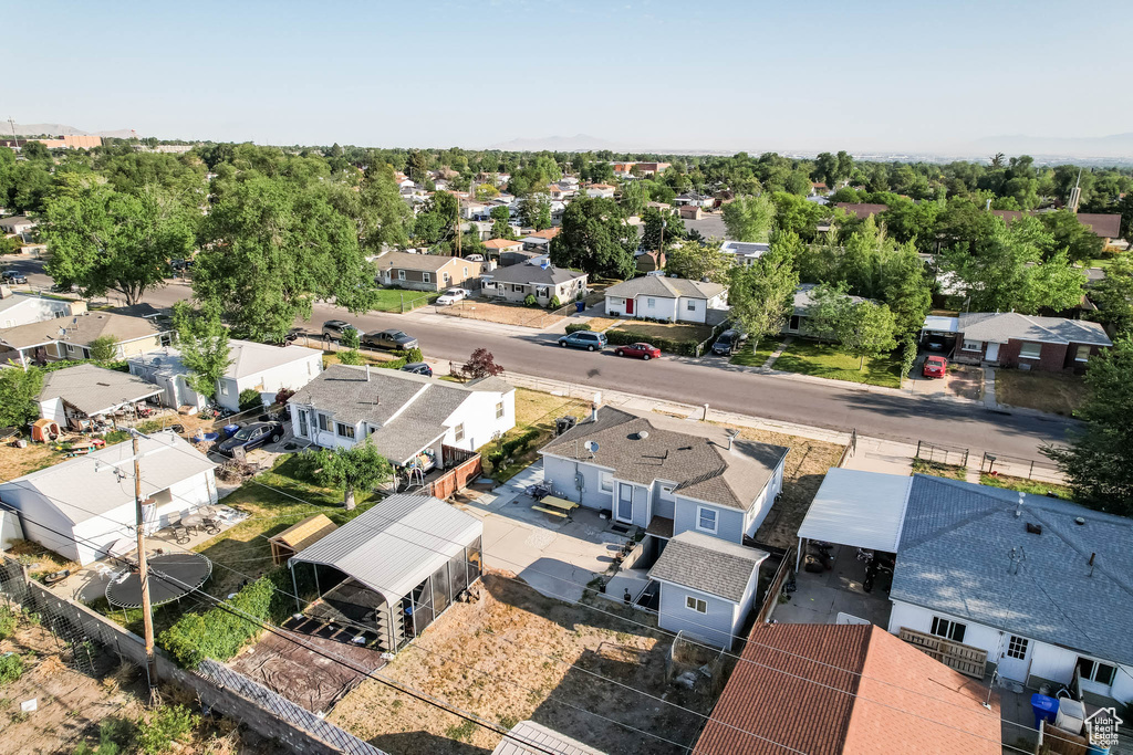 Aerial view of residential area