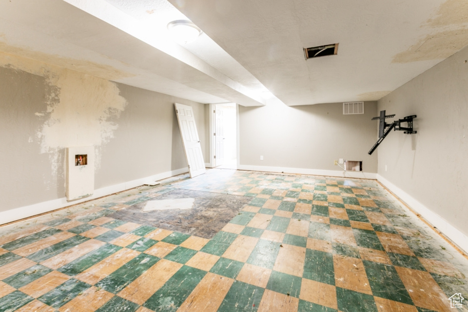 View of finished basement