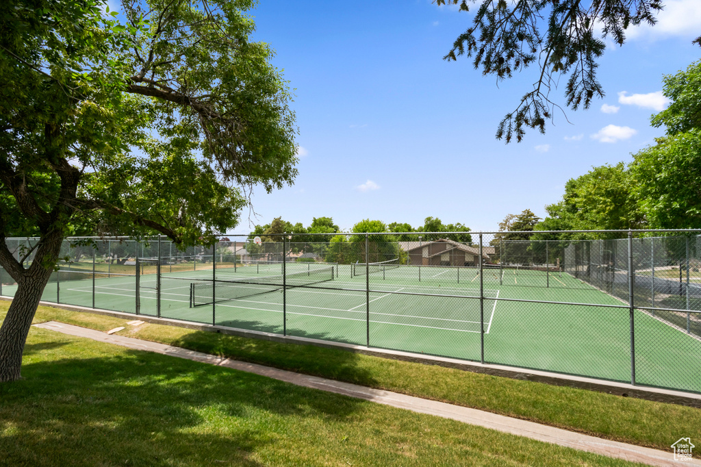 View of tennis court