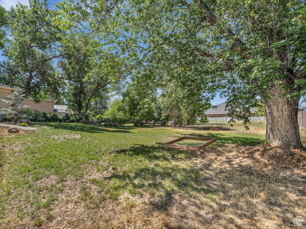 View of yard with a garden