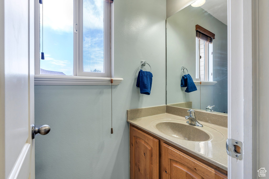 Bathroom featuring vanity
