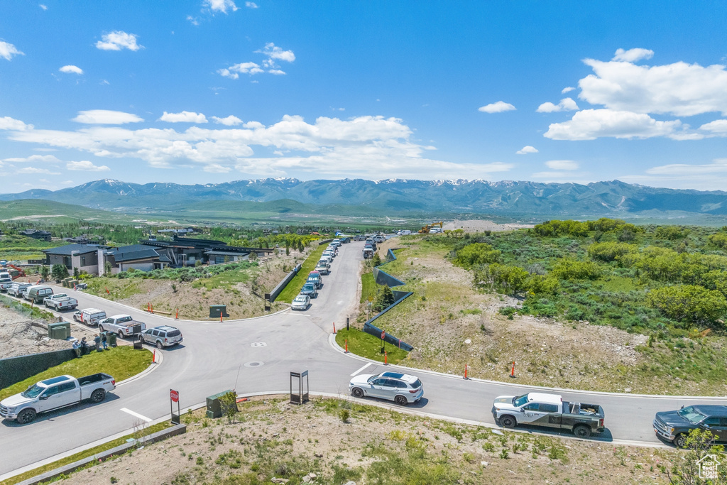Bird\\\\\\\\\\\\\\\'s eye view of a mountainous background
