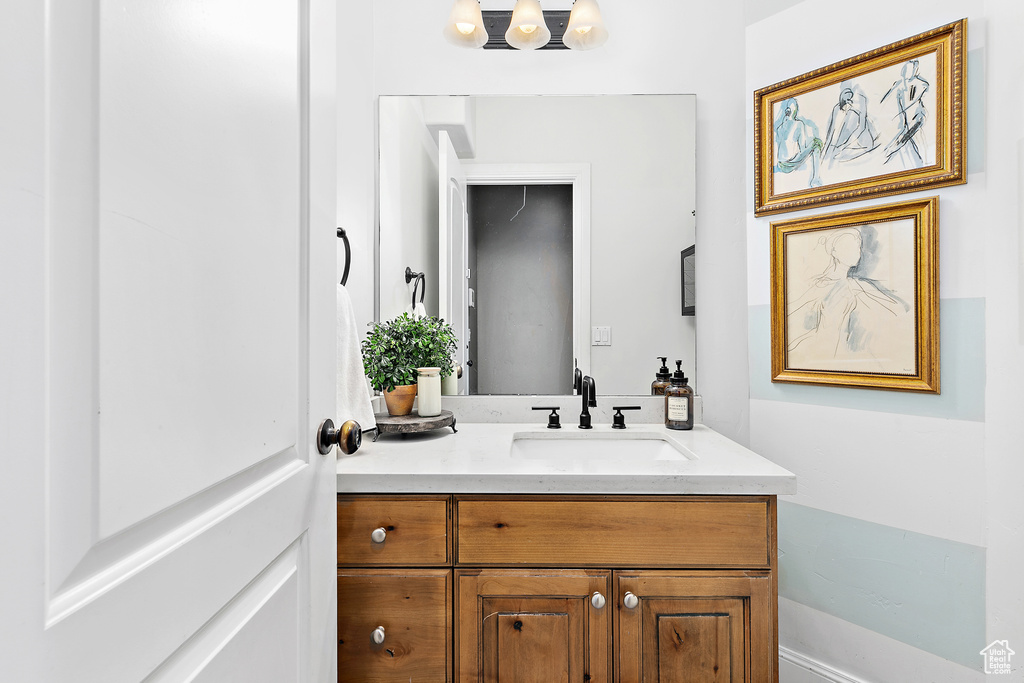 Bathroom featuring vanity