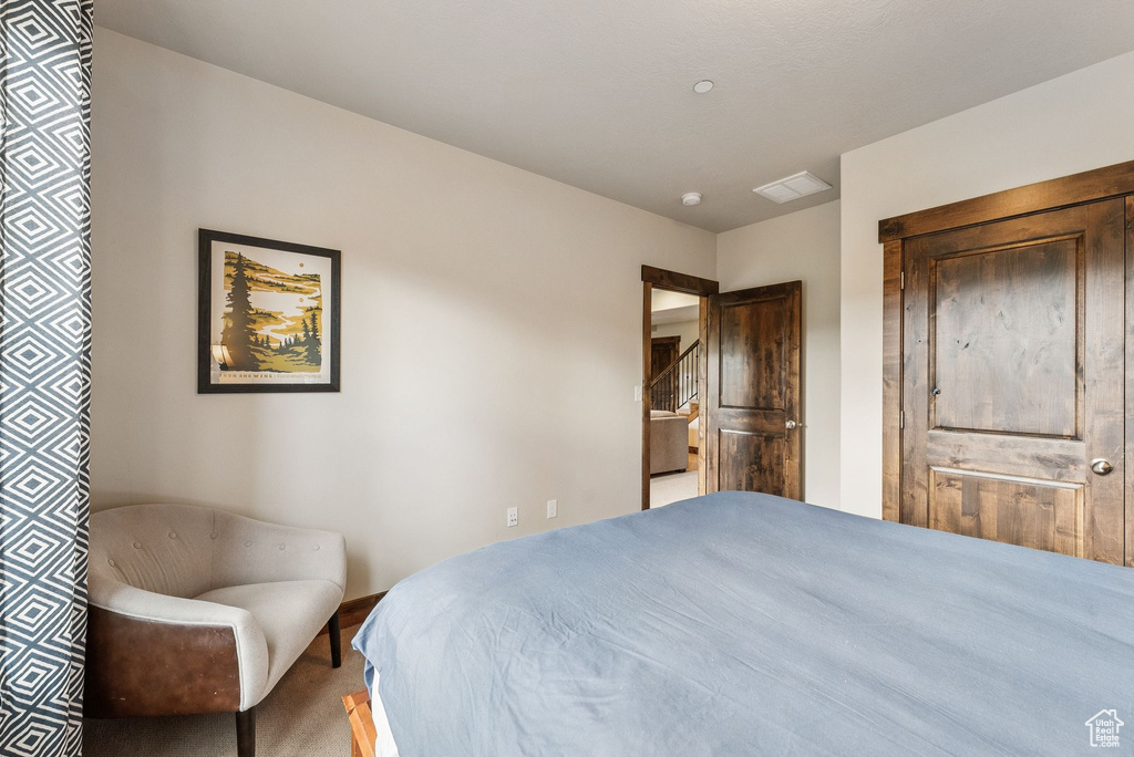 View of carpeted bedroom