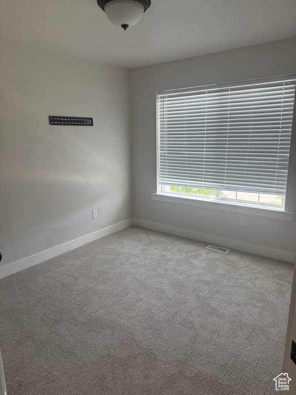 Unfurnished room featuring baseboards and carpet