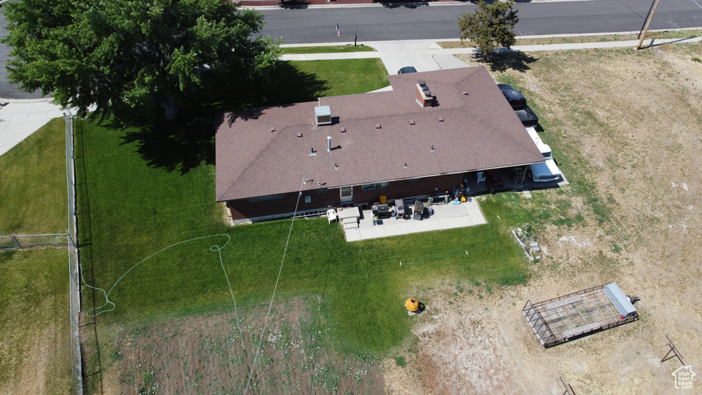 View from above of property