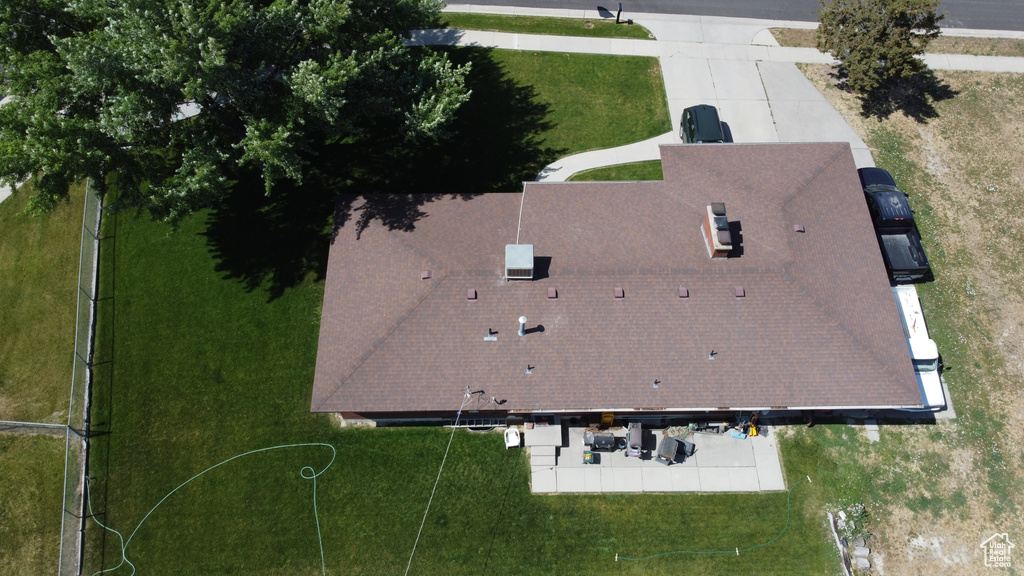 View from above of property