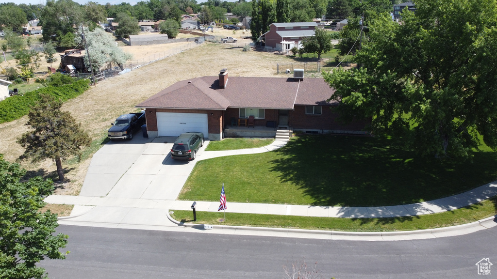 View from above of property