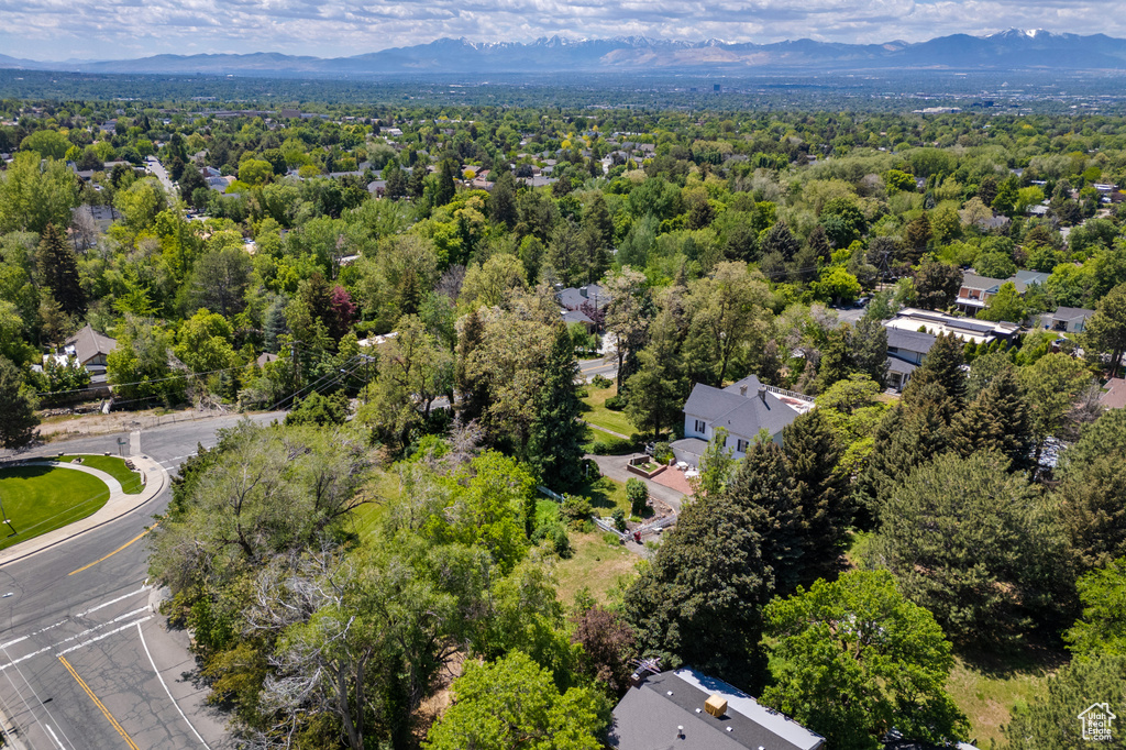 Bird\'s eye view of mountains