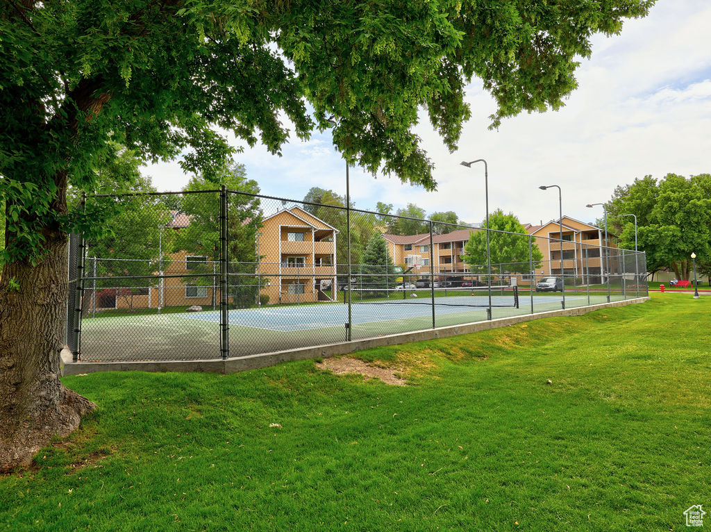 View of tennis court